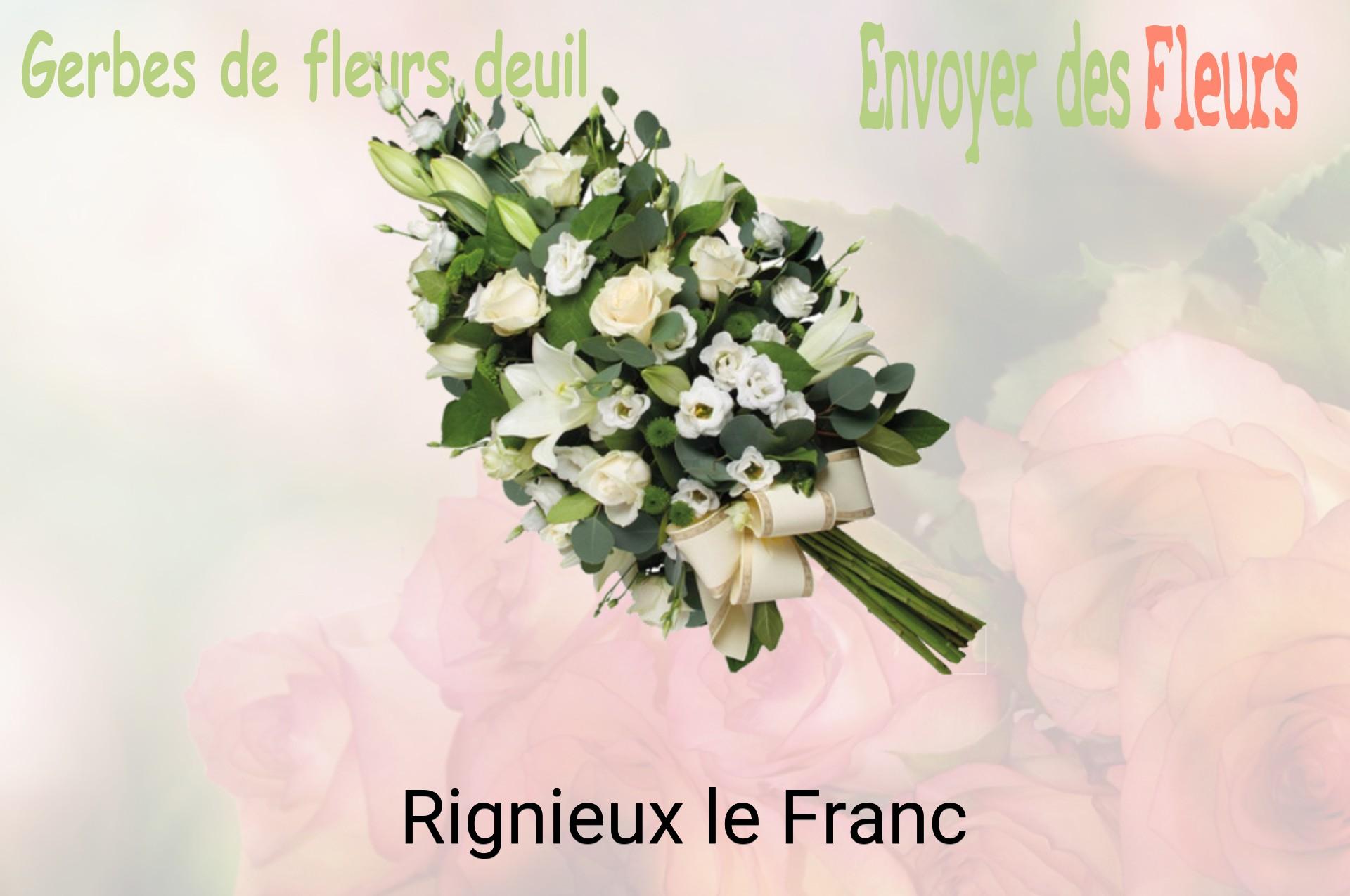 Gerbe de fleurs de deuil livrée à Rignieux-le-Franc
